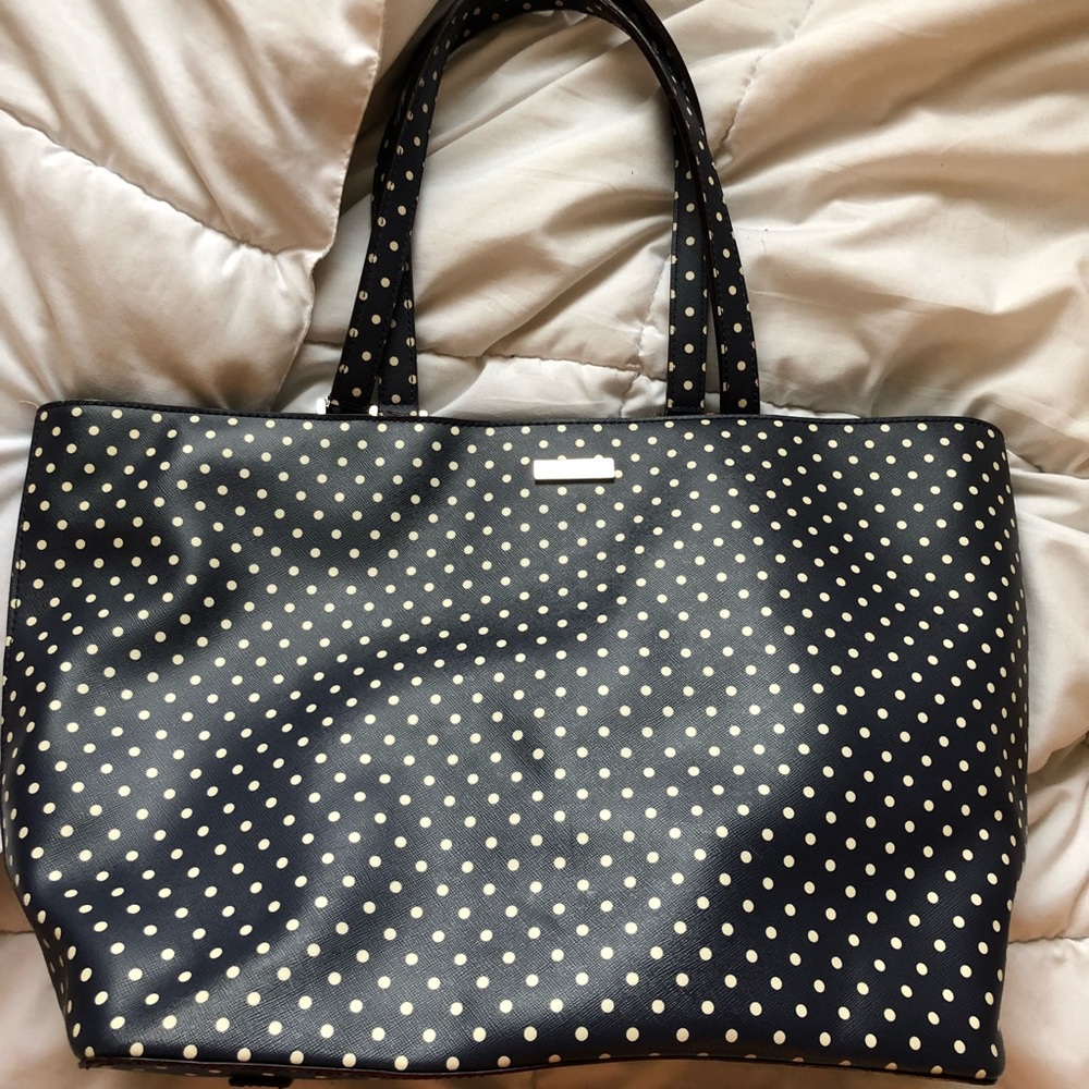Kate Spade Polka Dot Tote Bag - Navy
